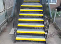 Metal stairs with Alispar fitted