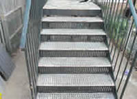 Metal stairs before Alispar fitting