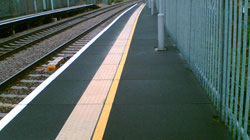 Magma Safety Panels fitted on rail platform